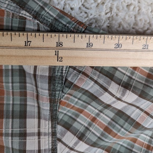 G.H.Bass & Co.* Men's Short Sleeve Button Down Curved Hem Chest Pocket Shirt~ XL - Picture 7 of 12